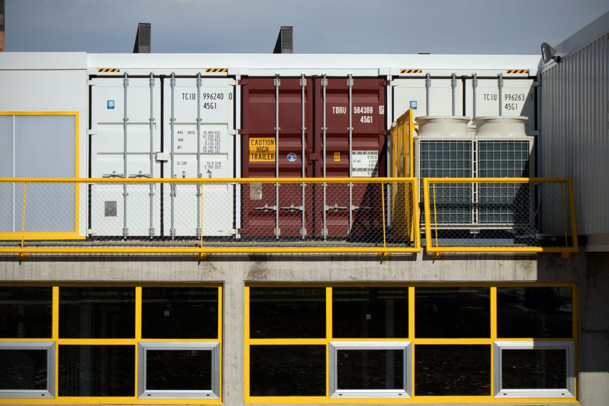 Picture of metal cargo containers